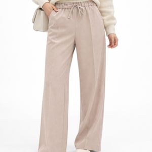 Women Casual Jogger <b>Drawstring</b> Lounge Pants <b>Drawstring</b> Waist Comfortable Fit Side Pockets Daily Wear Women <b>Trouser</b> - Product Image 1