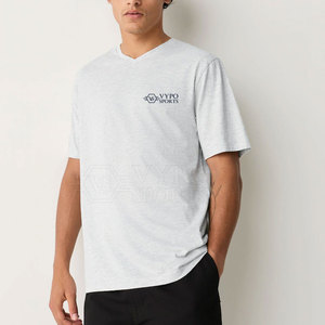 New Arrival Soft 100% Cotton Men T-Shirt Washed Knitted Breathable Eco-Friendly Solid <b>V</b>-neck Comfortable <b>Fit</b> Casual Wear - Product Image 3