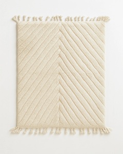 Venta al por mayor Vintage decoración Beige color hecho a mano de las montañas de Beni ourain alfombra Vintage alfombras marroquíes - Product Image 1