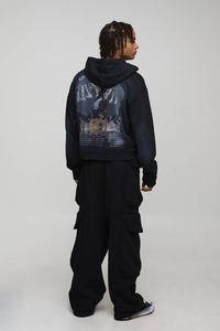 เสื้อฮู้ดดี้แบบซิปเต็มตัว ผ้าหนา ทรงโอเวอร์ไซส์ สำหรับฤดูหนาว สีพื้น  พร้อมโลโก้ปัก/พิมพ์  แบบยูนิเซ็กซ์  รับทำโลโก้ตามสั่ง - Product Image 5