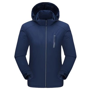 Veste à capuche légère pour homme et femme, séchage rapide, résistante à l'eau, coupe-vent, veste d'extérieur, bleu marine, noir, rose, violet, OEM personnalisé - Product Image 1