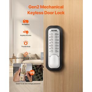 Serrature meccaniche senza chiave a 14 tasti con ingresso a un lato per porte meccaniche facili da usare - Product Image 2
