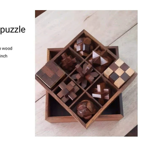 Jeu de puzzle en bois poli pour enfants, jouet éducatif, casse-tête, jeu de réflexion, puzzle logique, divertissement familial, jouet d'intelligence pour enfants - Product Image 1