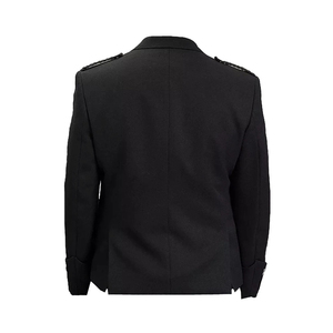 Handmade Casual Scottish Black Wool Safari <b>Jacket</b> with Vest for Men Breathable Autumn Wedding Wear - Product Image 2