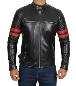 Veste en cuir pour homme de qualité supérieure, veste de moto en cuir véritable 2026, sur mesure - Product Image 1