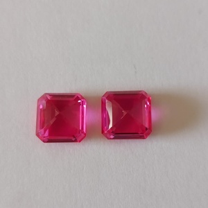 Saphir rose foncé cultivé en laboratoire, élégant et tendance, taille octogonale, vente en gros pour la fabrication de bijoux élégants pour femmes - Product Image 4