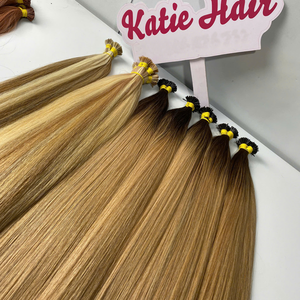 Extensiones de Cabello Katie al por Mayor de Fábrica, 100% Virgen, Cutícula Alineada, Vietnamita, 22" 24", Extensiones de Cabello con Punta I-Tip y Punta Plana de Extremos Completos - Product Image 1