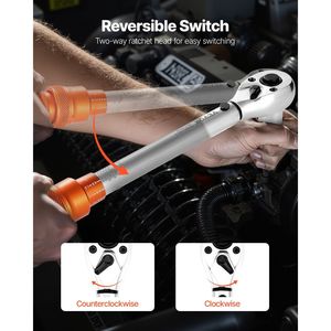 Set di Chiavi Dinamometriche a Scatto di Alta Precisione da 3/8 di Pollice, Bidirezionali, 72 Denti, 5-60 N.m / 3.7-44.3 Lbf.ft, con Bussole di Precisione al 3% - Product Image 6