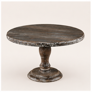 Handmade Rustic Distressed Wooden <b>Cake</b> <b>Stand</b> Vintage Round Dessert Pedestal For Wedding Decor & Party Display Decoration - Product Image 3