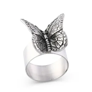 Servilletero de Aluminio Hecho a Mano con Forma de Mariposa, Decoración Rústica de Lujo Estilo Americano para Restaurantes Elegantes - Product Image 2