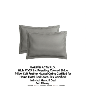 High 17x27 Inch Polyester Colored Stripe <b>Pillow</b> Soft Feather Heated Cooling Certified for Home Hotel <b>Bed</b> Oeko-Tex Certified - Product Image 2