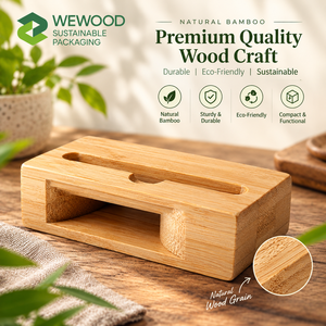 Soporte de Escritorio para Teléfono Móvil de Bambú Natural, Base Ecológica para Teléfono Móvil para Oficina y Hogar, Personalizable OEM - Product Image 3