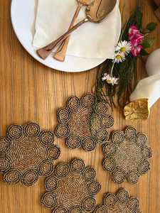 Handmade Knitted Coasters Eco-Friendly Customizable Elegant Boho Farmhouse Decor - Product Image 3
