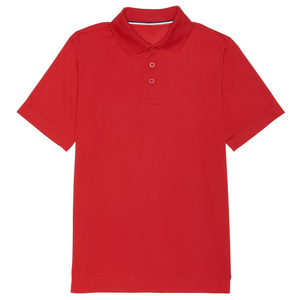 Chemise à col polo pour enfants, uniforme scolaire, manches courtes, 100% coton, tissu tricoté, écologique, séchage rapide, respirant, décontracté, été - Product Image 5