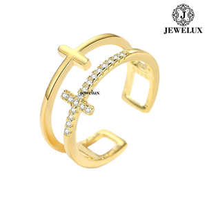 Premium Quality Gold Plated <b>Cross</b> <b>Ring</b> IGI Certified <b>Ring</b> Fine Craft for Wedding Engagement Party Wear Available for Export - Product Image 1