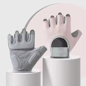 Guantes Deportivos de Nylon Antideslizantes Personalizados para Gimnasio, Ejercicio, Levantamiento de Pesas, Fitness, para Mujer, Medios Dedos - Product Image 3