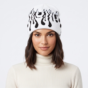 Nuevo Gorro de Punto Jacquard con Estampado de Leopardo Naranja y Negro, Unisex, de Alta Calidad, Estilo Urbano, para Invierno - Product Image 4
