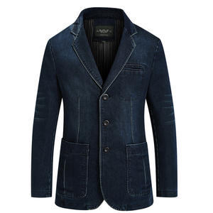Veste Denim Coton Mode Vintage pour Homme Bleu Surdimensionné 4XL Modèle BG2182 - Product Image 1