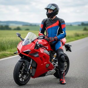 Vestes de moto en cuir véritable pour adultes, respirantes, coupe-vent, séchage rapide, en vente en gros. - Product Image 1