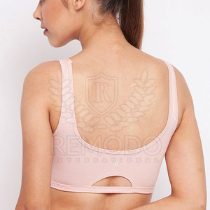 Vêtements de sport en gros : Soutien-gorge de sport extensible pour femme, conception personnalisée, en fibre nylon/spandex, maintien élevé, sans bretelles, pour l'entraînement - Product Image 4