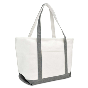 Bolsas de Mano Reutilizables de Lona de Algodón Resistente, Gran Capacidad, con Bolsillo Frontal Práctico y Logotipo Personalizado - Product Image 2