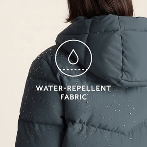 Chaqueta acolchada para mujer con capucha, abrigo de plumón con cremallera, ropa de abrigo de invierno, parka informal ligera y cálida, chaqueta acolchada para mujer - Product Image 3