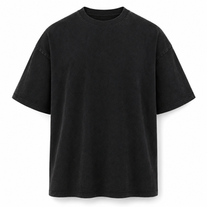 เสื้อยืดคอตตอนคอโอ แขนสั้น สีพื้น ทรงโอเวอร์ไซส์ สไตล์ลำลอง สำหรับผู้ชาย สีครีม รุ่น 2026 - Product Image 4