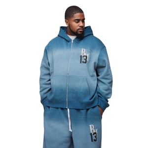 Ensemble jogging pour homme à capuche, personnalisé, brodé et imprimé, avec cordon de serrage, de haute qualité, léger, 100% coton, coupe classique, pantalon de survêtement d'hiver - Product Image 4