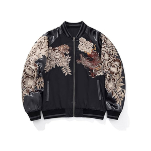 เสื้อแจ็คเก็ตซูกะจังผู้ชายสไตล์พรีเมียม ตกแต่งด้วยงานปัก ซับในโพลีเอสเตอร์ไนลอน เป็นมิตรกับสิ่งแวดล้อม ระบายอากาศได้ดี เสื้อแจ็คเก็ตซูกะจัง - Product Image 2