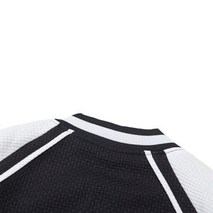 Varsity Jackets Chenille Plain Dyed Black Color Customized Knitted Wool <b>White</b> Real Leather <b>Sleeves</b> <b>Puff</b> Printing Fleece Jackets - Product Image 5