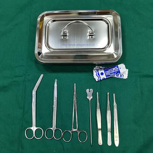 Petite boîte de chirurgie 14 pièces, kit de chirurgie mineure en acier inoxydable, manuel, résistant à la corrosion, autoclavable, classe I, par Grip Surgical - Product Image 3