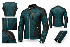 แจ็คเก็ตมอเตอร์ไซค์หนังแท้ X Sports City Signature Moto |   สีดำ สีน้ำตาล สีแดงเบอร์กันดี สีเขียวอมฟ้า |   ผู้ผลิต OEM ODM |   คุณภาพระดับพรีเมียม | - Product Image 6