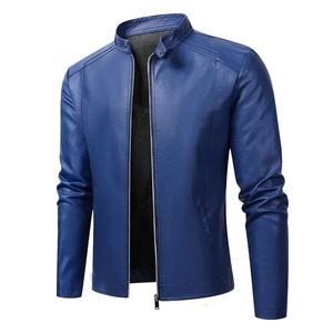 Fashionable <b>Warm</b> Thermal Leather <b>Jacket</b> Casual Slim Fit Biker Gear PU Stand Collar <b>Jacket</b> For Smooth Silhouette <b>jacket</b> for <b>men</b> - Product Image 6