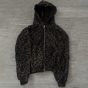 Custom Unisex Solid Winter 3D Print Tracksuit Set-<b>Sparkly</b> Rhinestone Thermal Hoodie & Pants Streetwear Party Outfit - Product Image 5