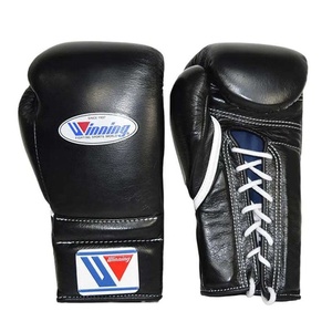 GYMSTERO Professional Winning Design High Quality Custom Logo Cowhide Leather Boxing Gloves Set Hook Loop Closure Laced Wrist - Product Image 2