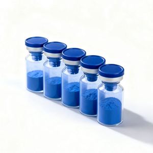 Vente en gros de peptides cosmétiques GHK Cu Blue Copper en flacons, poudre de haute pureté pour le raffermissement du corps, expédition sécurisée, en stock - Product Image 3