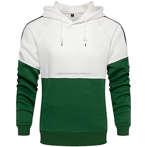 Sweat à capuche pour homme de haute qualité, col montant, motif uni, manches longues, en molleton de coton, avec logo imprimé personnalisé - Product Image 4