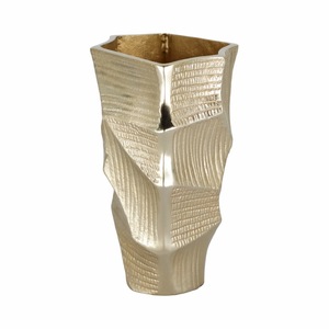 Vase de table artisanal en métal craquelé transparent, support décoratif pour fleurs, collection cadeau, marché mondial, moderne et élégant - Product Image 1