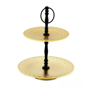 New Design 3 Tier Hammered Aluminum <b>Cake</b> Stand Displaying Cupcakes And Desserts Holder Perfect For Wedding & Parties <b>Supplies</b> - Product Image 6