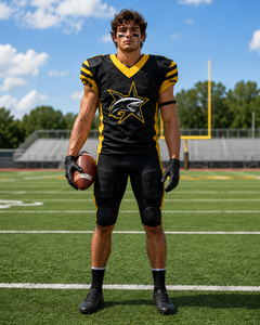Custom SALSTAR SPORTS American Football Jerseys Digital Print 100% Polyester Breathable Unisex Short Sleeve <b>Adjustable</b> <b>Strap</b> - Product Image 1