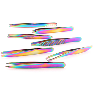 Pince à épiler professionnelle de luxe en acier inoxydable, faite à la main, à pointe fine, pour la séparation des cils et le toilettage des sourcils, avec logo personnalisé - Product Image 3