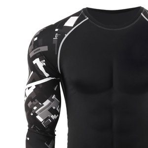 Men's <b>Athletic</b> Compression Rash Guard Quick Dry Long Sleeve Training Shirt for Fitness, CrossFit, Running Rash Guard - Product Image 6