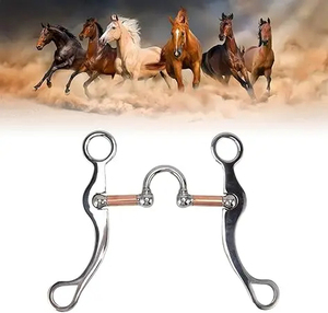 2026 Mordazas de rodillo profesionales personalizadas al por mayor para caballos, de corrección equina, tipo Western Trench, modelo 5 - Product Image 4