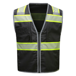 <b>Hi</b> <b>Vis</b> Reflective <b>Waterproof</b> Safety Vest Custom Logo Front Pocket Workwear Vest <b>Jackets</b> for Construction Worker - Product Image 2
