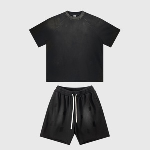 Ensembles d'été pour hommes : T-shirts à manches courtes et shorts de jogging à jambes larges – Tenues décontractées respirantes deux pièces pour homme - Product Image 4