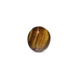 Natural Tiger Eye Loose Gemstone 8.5 Carat Oval Yellow Green Chalcedony for Jewelry Making - Product Image 1