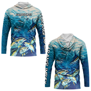 Sudadera con Capucha de Pesca de Atún de Alta Calidad con Logotipo Personalizado, Impresión Digital, Poliéster de Secado Rápido, Anti-UV, Camisa de Pesca con Máscara, Sudadera Refrigerante - Product Image 5