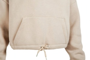 Sweat-shirt à capuche beige pour femme, coupe classique, manches longues, pour un usage décontracté en automne - Product Image 5