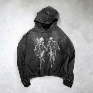 Sudadera Casual para Hombre con Estampado Digital Retro Punk, Estilo Gótico Americano, 100% Algodón, Sudadera Deportiva para Parejas para Invierno - Product Image 4