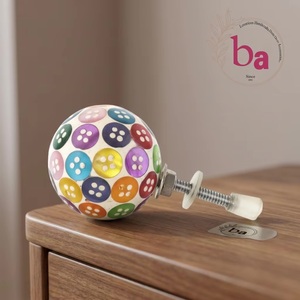 Boutons et poignées décoratifs en perles, os, corne, métal, résine et bois, design moderne, multicolores, écologiques, pour tiroirs et armoires, faciles à installer - Product Image 4